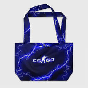 Пляжная сумка 3D с принтом CS GO LIGHTNING STYLE в городе Новоалтайск, 100% полиэстер | застегивается на металлическую кнопку; внутренний карман застегивается на молнию. Стенки укреплены специальным мягким материалом, чтобы защитить содержимое от несильных ударов
 | astralis | awp | counter strike | cs go | cs go global offensive | faze clan | hyper beast | team liquid | thunder | астралис | молнии | тим ликвид | фейз клан | хайпер бист | шторм