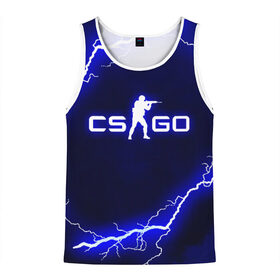 Мужская майка 3D с принтом CS GO LIGHTNING STYLE в городе Новоалтайск, 100% полиэстер | круглая горловина, приталенный силуэт, длина до линии бедра. Пройма и горловина окантованы тонкой бейкой | Тематика изображения на принте: astralis | awp | counter strike | cs go | cs go global offensive | faze clan | hyper beast | team liquid | thunder | астралис | молнии | тим ликвид | фейз клан | хайпер бист | шторм