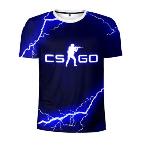 Мужская футболка 3D спортивная с принтом CS GO LIGHTNING STYLE в городе Новоалтайск, 100% полиэстер с улучшенными характеристиками | приталенный силуэт, круглая горловина, широкие плечи, сужается к линии бедра | astralis | awp | counter strike | cs go | cs go global offensive | faze clan | hyper beast | team liquid | thunder | астралис | молнии | тим ликвид | фейз клан | хайпер бист | шторм