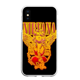 Чехол для iPhone XS Max матовый с принтом Nirvana в городе Новоалтайск, Силикон | Область печати: задняя сторона чехла, без боковых панелей | bleach | blew | cobain | dave | geffen | hormoaning | in utero | incesticide | krist | kurt | nevermind | nirvana | novoselic | rock | vevo | геффен | курт кобейн | нирвана | рок