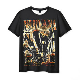 Мужская футболка 3D с принтом Nirvana в городе Новоалтайск, 100% полиэфир | прямой крой, круглый вырез горловины, длина до линии бедер | Тематика изображения на принте: bleach | blew | cobain | dave | geffen | hormoaning | in utero | incesticide | krist | kurt | nevermind | nirvana | novoselic | rock | vevo | геффен | курт кобейн | нирвана | рок