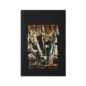 Обложка для паспорта матовая кожа с принтом Nirvana в городе Новоалтайск, натуральная матовая кожа | размер 19,3 х 13,7 см; прозрачные пластиковые крепления | Тематика изображения на принте: bleach | blew | cobain | dave | geffen | hormoaning | in utero | incesticide | krist | kurt | nevermind | nirvana | novoselic | rock | vevo | геффен | курт кобейн | нирвана | рок