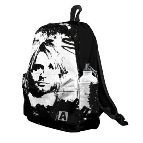 Рюкзак 3D с принтом Kurt Cobain в городе Новоалтайск, 100% полиэстер | лямки с регулируемой длиной, сверху петелька, чтобы рюкзак можно было повесить на вешалку. Основное отделение закрывается на молнию, как и внешний карман. Внутри два дополнительных кармана, один из которых закрывается на молнию. По бокам два дополнительных кармашка | Тематика изображения на принте: bleach | blew | cobain | dave | geffen | hormoaning | in utero | incesticide | krist | kurt | nevermind | nirvana | novoselic | rock | vevo | геффен | курт кобейн | нирвана | рок