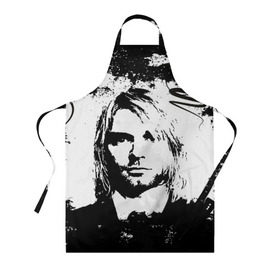 Фартук 3D с принтом Kurt Cobain в городе Новоалтайск, 100% полиэстер | общий размер — 65 х 85 см, ширина нагрудника — 26 см, горловина — 53 см, длина завязок — 54 см, общий обхват в поясе — 173 см. Принт на завязках и на горловине наносится с двух сторон, на основной части фартука — только с внешней стороны | Тематика изображения на принте: bleach | blew | cobain | dave | geffen | hormoaning | in utero | incesticide | krist | kurt | nevermind | nirvana | novoselic | rock | vevo | геффен | курт кобейн | нирвана | рок