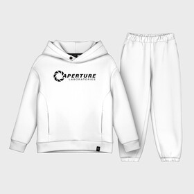 Детский костюм хлопок Oversize с принтом APERTURE LABORATORIE в городе Новоалтайск,  |  | Тематика изображения на принте: aperture | chell | half life | головоломка | испытуемый | портал | телепорт | челл