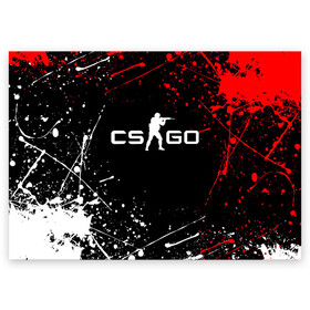 Поздравительная открытка с принтом CS GO  в городе Новоалтайск, 100% бумага | плотность бумаги 280 г/м2, матовая, на обратной стороне линовка и место для марки
 | astralis | awp | counter strike | cs go | cs go global offensive | faze clan | hyper beast | team liquid | астралис | тим ликвид | фейз клан | хайпер бист