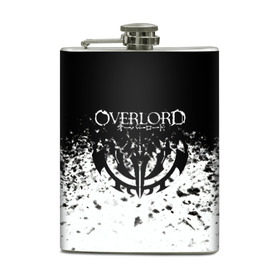 Фляга с принтом Overlord. в городе Новоалтайск, металлический корпус | емкость 0,22 л, размер 125 х 94 мм. Виниловая наклейка запечатывается полностью | overlord | аниме | гранж | лого | логотип | оверлорд | сериал | текстура