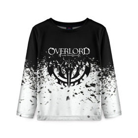 Детский лонгслив 3D с принтом Overlord. в городе Новоалтайск, 100% полиэстер | длинные рукава, круглый вырез горловины, полуприлегающий силуэт
 | Тематика изображения на принте: overlord | аниме | гранж | лого | логотип | оверлорд | сериал | текстура