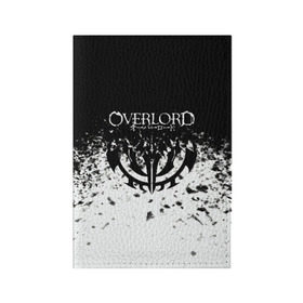 Обложка для паспорта матовая кожа с принтом Overlord. в городе Новоалтайск, натуральная матовая кожа | размер 19,3 х 13,7 см; прозрачные пластиковые крепления | overlord | аниме | гранж | лого | логотип | оверлорд | сериал | текстура
