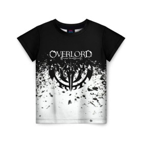 Детская футболка 3D с принтом Overlord. в городе Новоалтайск, 100% гипоаллергенный полиэфир | прямой крой, круглый вырез горловины, длина до линии бедер, чуть спущенное плечо, ткань немного тянется | overlord | аниме | гранж | лого | логотип | оверлорд | сериал | текстура