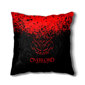Подушка 3D с принтом Overlord. в городе Новоалтайск, наволочка – 100% полиэстер, наполнитель – холлофайбер (легкий наполнитель, не вызывает аллергию). | состоит из подушки и наволочки. Наволочка на молнии, легко снимается для стирки | overlord | аниме | гранж | лого | логотип | оверлорд | сериал | текстура