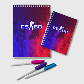 Блокнот с принтом CS GO FIRE в городе Новоалтайск, 100% бумага | 48 листов, плотность листов — 60 г/м2, плотность картонной обложки — 250 г/м2. Листы скреплены удобной пружинной спиралью. Цвет линий — светло-серый
 | Тематика изображения на принте: astralis | awp | counter strike | cs go | cs go global offensive | faze clan | fire | flame | hyper beast | team liquid | астралис | тим ликвид | фейз клан | хайпер бист