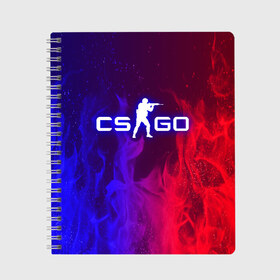 Тетрадь с принтом CS GO FIRE в городе Новоалтайск, 100% бумага | 48 листов, плотность листов — 60 г/м2, плотность картонной обложки — 250 г/м2. Листы скреплены сбоку удобной пружинной спиралью. Уголки страниц и обложки скругленные. Цвет линий — светло-серый
 | astralis | awp | counter strike | cs go | cs go global offensive | faze clan | fire | flame | hyper beast | team liquid | астралис | тим ликвид | фейз клан | хайпер бист