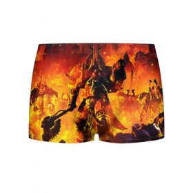 Мужские трусы 3D с принтом WARHAMMER 40K в городе Новоалтайск, 50% хлопок, 50% полиэстер | классическая посадка, на поясе мягкая тканевая резинка | abaddon | armada | battlefleet gothic | black legion | warhammer 40k | абаддон | чёрный легион