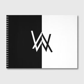 Альбом для рисования с принтом ALAN WALKER в городе Новоалтайск, 100% бумага
 | матовая бумага, плотность 200 мг. | Тематика изображения на принте: alan walker | aw | electro | electro music | music | алан уокер | музыка | музыкант | электро | электронная музыка