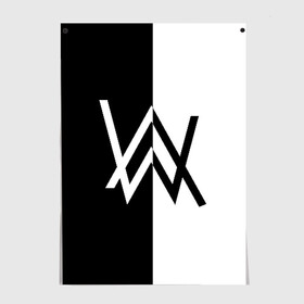 Постер с принтом ALAN WALKER в городе Новоалтайск, 100% бумага
 | бумага, плотность 150 мг. Матовая, но за счет высокого коэффициента гладкости имеет небольшой блеск и дает на свету блики, но в отличии от глянцевой бумаги не покрыта лаком | alan walker | aw | electro | electro music | music | алан уокер | музыка | музыкант | электро | электронная музыка