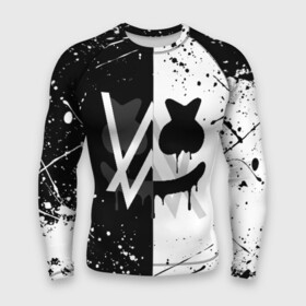 Мужской рашгард 3D с принтом ALAN WALKER x MARSHMELLO в городе Новоалтайск,  |  | alan walker | aw | electro | electro music | marshmello | music | алан уокер | маршмелло | музыка | музыкант | электро | электронная музыка