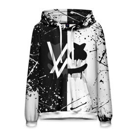 Мужская толстовка 3D с принтом ALAN WALKER x MARSHMELLO в городе Новоалтайск, 100% полиэстер | двухслойный капюшон со шнурком для регулировки, мягкие манжеты на рукавах и по низу толстовки, спереди карман-кенгуру с мягким внутренним слоем. | alan walker | aw | electro | electro music | marshmello | music | алан уокер | маршмелло | музыка | музыкант | электро | электронная музыка