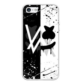 Чехол для iPhone 5/5S матовый с принтом ALAN WALKER x MARSHMELLO в городе Новоалтайск, Силикон | Область печати: задняя сторона чехла, без боковых панелей | alan walker | aw | electro | electro music | marshmello | music | алан уокер | маршмелло | музыка | музыкант | электро | электронная музыка