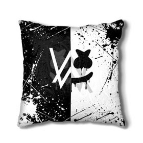 Подушка 3D с принтом ALAN WALKER x MARSHMELLO в городе Новоалтайск, наволочка – 100% полиэстер, наполнитель – холлофайбер (легкий наполнитель, не вызывает аллергию). | состоит из подушки и наволочки. Наволочка на молнии, легко снимается для стирки | alan walker | aw | electro | electro music | marshmello | music | алан уокер | маршмелло | музыка | музыкант | электро | электронная музыка