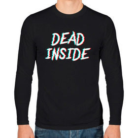Мужской лонгслив хлопок с принтом DEAD INSIDE GLITCH в городе Новоалтайск, 100% хлопок |  | dead inside | dont open. | гуль | дед инсайт | дединсайт | дэд инсайт | дэдинсайт | интроверт | кен канеки | мертв внутри | мертвый внутри