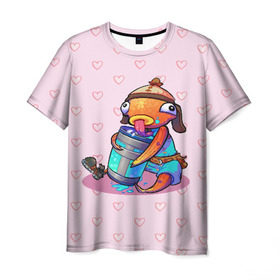 Мужская футболка 3D с принтом Рыба Фортнайт в городе Новоалтайск, 100% полиэфир | прямой крой, круглый вырез горловины, длина до линии бедер | epic | fortnite | рыба | фортнайт | эпик