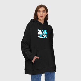 Худи SuperOversize хлопок с принтом ALAN WALKER x MARSHMELLO в городе Новоалтайск, 70% хлопок, 30% полиэстер, мягкий начес внутри | карман-кенгуру, эластичная резинка на манжетах и по нижней кромке, двухслойный капюшон
 | alan walker | aw | electro | electro music | marshmello | music | алан уокер | маршмелло | музыка | музыкант | электро | электронная музыка