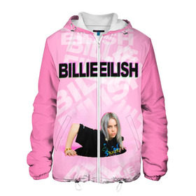 Мужская куртка 3D с принтом Billie Eilish в городе Новоалтайск, ткань верха — 100% полиэстер, подклад — флис | прямой крой, подол и капюшон оформлены резинкой с фиксаторами, два кармана без застежек по бокам, один большой потайной карман на груди. Карман на груди застегивается на липучку | ayelish | bad guy | bellyache | bilie eilish | bilie elish | billie | billie eilish | eilish | electronic | elish | music | билли айлиш | эйлиш | элиш