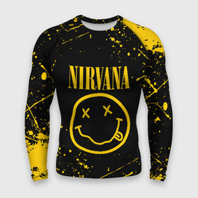 Мужской рашгард 3D с принтом NIRVANA | НИРВАНА в городе Новоалтайск,  |  | nirvana | smile | курт кобейн | нирвана | смайл