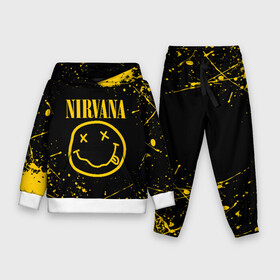 Детский костюм 3D (с толстовкой) с принтом NIRVANA | НИРВАНА в городе Новоалтайск,  |  | Тематика изображения на принте: nirvana | smile | курт кобейн | нирвана | смайл