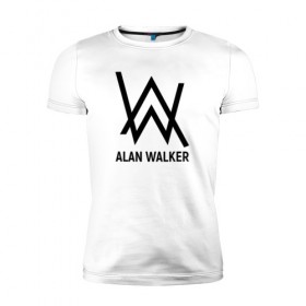 Мужская футболка премиум с принтом ALAN WALKER в городе Новоалтайск, 92% хлопок, 8% лайкра | приталенный силуэт, круглый вырез ворота, длина до линии бедра, короткий рукав | 