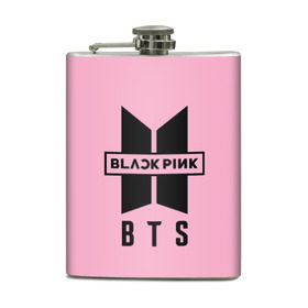 Фляга с принтом BTS and BLACKPINK в городе Новоалтайск, металлический корпус | емкость 0,22 л, размер 125 х 94 мм. Виниловая наклейка запечатывается полностью | bangtan boys | black | blackpink | bt21 | bts | k pop | pink | rose | блек пинк | блекпинк | блэк пинк | блэкпинк | бтс