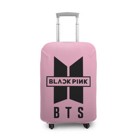 Чехол для чемодана 3D с принтом BTS and BLACKPINK в городе Новоалтайск, 86% полиэфир, 14% спандекс | двустороннее нанесение принта, прорези для ручек и колес | bangtan boys | black | blackpink | bt21 | bts | k pop | pink | rose | блек пинк | блекпинк | блэк пинк | блэкпинк | бтс