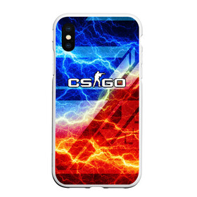 Чехол для iPhone XS Max матовый с принтом CS GO в городе Новоалтайск, Силикон | Область печати: задняя сторона чехла, без боковых панелей | counter strike | cs go | cyber sport | game | hyper beast | sport | игры | кибер спорт
