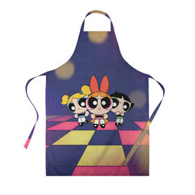 Фартук 3D с принтом Powerpuff girls в городе Новоалтайск, 100% полиэстер | общий размер — 65 х 85 см, ширина нагрудника — 26 см, горловина — 53 см, длина завязок — 54 см, общий обхват в поясе — 173 см. Принт на завязках и на горловине наносится с двух сторон, на основной части фартука — только с внешней стороны | powerpuff girls | ppg | бабблс | баттеркап | блоссом | крошки | крутые девчонки | лютик | пестик | пузырек | супер крошки | супергерой | таунсвиль | цветик