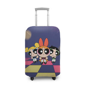 Чехол для чемодана 3D с принтом Powerpuff girls в городе Новоалтайск, 86% полиэфир, 14% спандекс | двустороннее нанесение принта, прорези для ручек и колес | powerpuff girls | ppg | бабблс | баттеркап | блоссом | крошки | крутые девчонки | лютик | пестик | пузырек | супер крошки | супергерой | таунсвиль | цветик