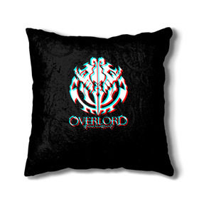 Подушка 3D с принтом Overlord (Glitch). в городе Новоалтайск, наволочка – 100% полиэстер, наполнитель – холлофайбер (легкий наполнитель, не вызывает аллергию). | состоит из подушки и наволочки. Наволочка на молнии, легко снимается для стирки | glitch | overlord | аниме | глитч | лого | логотип | оверлорд | сериал