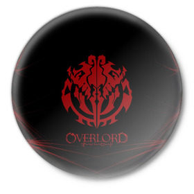 Значок с принтом Overlord. в городе Новоалтайск,  металл | круглая форма, металлическая застежка в виде булавки | Тематика изображения на принте: overlord | аниме | геометрия | лого | логотип | оверлорд | сериал