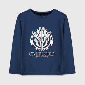 Детский лонгслив хлопок с принтом Overlord Glitch в городе Новоалтайск, 100% хлопок | круглый вырез горловины, полуприлегающий силуэт, длина до линии бедер | overlord | аниме | лого | логотип | оверлорд | сериал