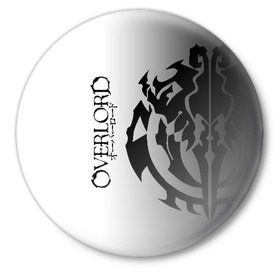 Значок с принтом Overlord. в городе Новоалтайск,  металл | круглая форма, металлическая застежка в виде булавки | Тематика изображения на принте: overlord | аниме | геометрия | градиент | лого | логотип | надпись | оверлорд | сериал