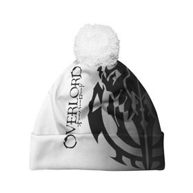 Шапка 3D c помпоном с принтом Overlord. в городе Новоалтайск, 100% полиэстер | универсальный размер, печать по всей поверхности изделия | Тематика изображения на принте: overlord | аниме | геометрия | градиент | лого | логотип | надпись | оверлорд | сериал