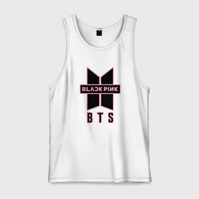 Мужская майка хлопок с принтом BTS and BLACKPINK в городе Новоалтайск, 100% хлопок |  | bangtan boys | black | blackpink | bt21 | bts | k pop | pink | rose | блек пинк | блекпинк | блэк пинк | блэкпинк | бтс