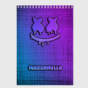 Скетчбук с принтом РЮКЗАК MARSHMELLO в городе Новоалтайск, 100% бумага
 | 48 листов, плотность листов — 100 г/м2, плотность картонной обложки — 250 г/м2. Листы скреплены сверху удобной пружинной спиралью | marshmello | диджей | клуб | клубная музыка | маршмеллоу | маршмело | маршмэлло | маршмэллоу | маршмэло | музыка | электронная