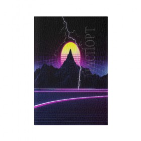 Обложка для паспорта матовая кожа с принтом RETRO STORM в городе Новоалтайск, натуральная матовая кожа | размер 19,3 х 13,7 см; прозрачные пластиковые крепления | Тематика изображения на принте: bright | colorful | cool | disco | music | music lover | retro | speaker | tape recorder | technique | vintage | винтаж | динамик | диско | магнитофон | меломан | музыка | неон | разноцветный | ретро | техника