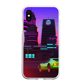 Чехол для iPhone XS Max матовый с принтом RETRO 90X в городе Новоалтайск, Силикон | Область печати: задняя сторона чехла, без боковых панелей | Тематика изображения на принте: bright | colorful | cool | disco | music | music lover | retro | speaker | tape recorder | technique | vintage | винтаж | динамик | диско | магнитофон | меломан | музыка | неон | разноцветный | ретро | техника