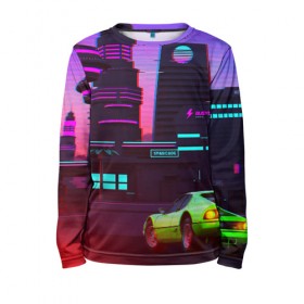 Детский лонгслив 3D с принтом RETRO 90X в городе Новоалтайск, 100% полиэстер | длинные рукава, круглый вырез горловины, полуприлегающий силуэт
 | bright | colorful | cool | disco | music | music lover | retro | speaker | tape recorder | technique | vintage | винтаж | динамик | диско | магнитофон | меломан | музыка | неон | разноцветный | ретро | техника