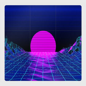 Магнитный плакат 3Х3 с принтом RETRO SUNRISE в городе Новоалтайск, Полимерный материал с магнитным слоем | 9 деталей размером 9*9 см | bright | colorful | cool | disco | music | music lover | retro | speaker | tape recorder | technique | vintage | винтаж | динамик | диско | магнитофон | меломан | музыка | неон | разноцветный | ретро | техника