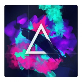 Магнитный плакат 3Х3 с принтом COLOR TRIANGLE в городе Новоалтайск, Полимерный материал с магнитным слоем | 9 деталей размером 9*9 см | bright | colorful | cool | disco | music | music lover | retro | speaker | tape recorder | technique | vintage | винтаж | динамик | диско | магнитофон | меломан | музыка | неон | разноцветный | ретро | техника