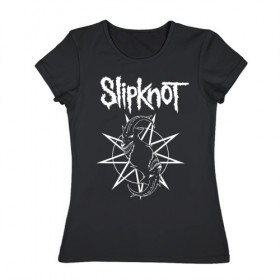 Женская футболка хлопок с принтом Slipknot в городе Новоалтайск, 100% хлопок | прямой крой, круглый вырез горловины, длина до линии бедер, слегка спущенное плечо | slipknot | we are not your kind | альтернативный метал | грув метал | метал | музыка | ню метал | слипнот
