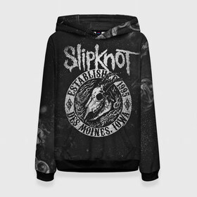 Женская толстовка 3D с принтом Slipknot в городе Новоалтайск, 100% полиэстер  | двухслойный капюшон со шнурком для регулировки, мягкие манжеты на рукавах и по низу толстовки, спереди карман-кенгуру с мягким внутренним слоем. | slipknot | we are not your kind | альтернативный метал | грув метал | метал | музыка | ню метал | слипнот